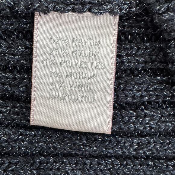 Rebecca Taylor Turtle Neck Sweater Dress Size XS Black with Metallic Thread - Picture 10 of 11